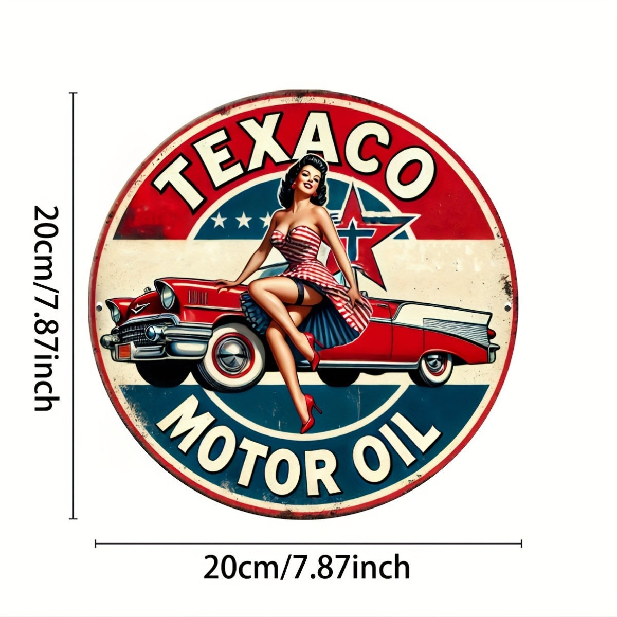 Texaco Motor Oil Vintage Alumi - Vintage Collectible Plates recensie en prijs
