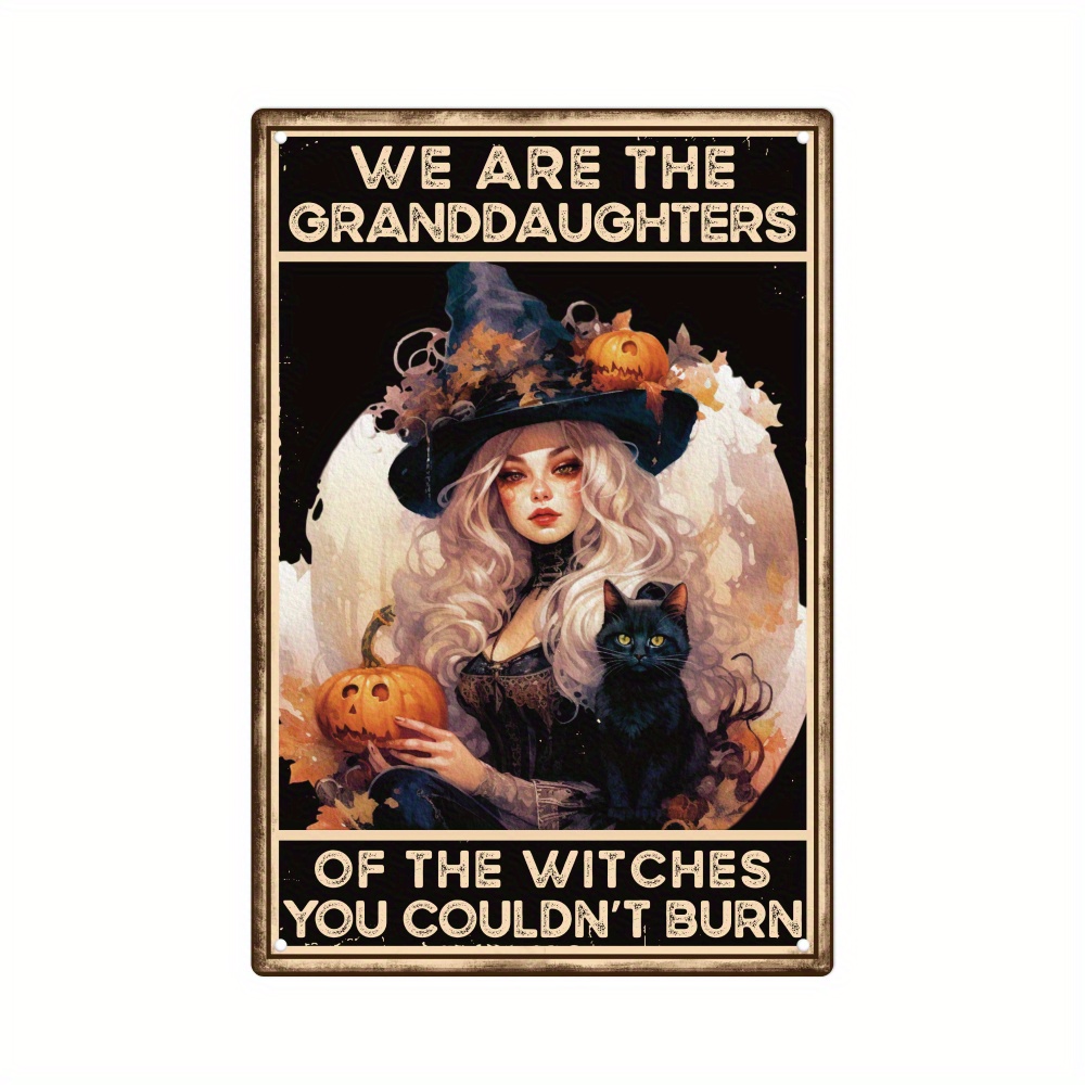 Vintage Witch Metal Tin Sign W - Vintage Collectible Plates recensie en prijs