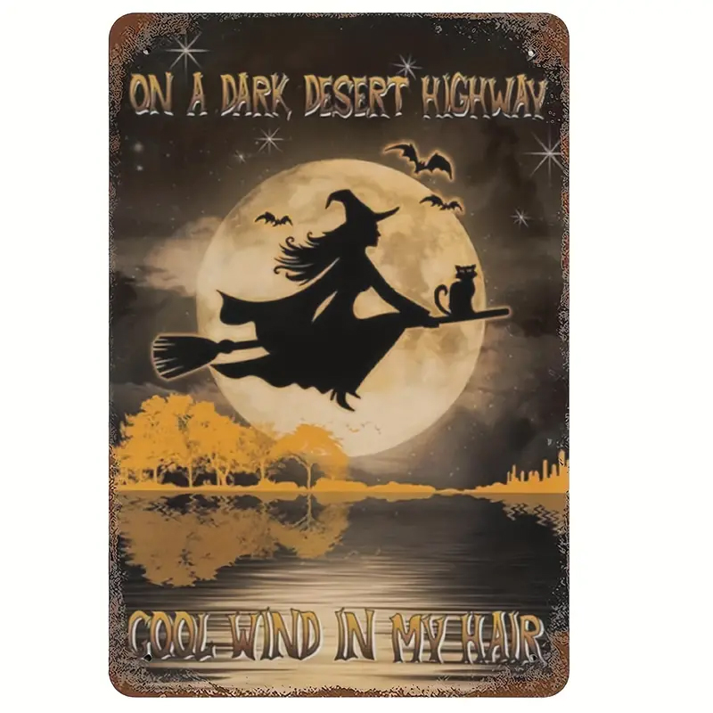 Vintage Witch Metal Tin Sign W - Vintage Collectible Plates recensie en prijs