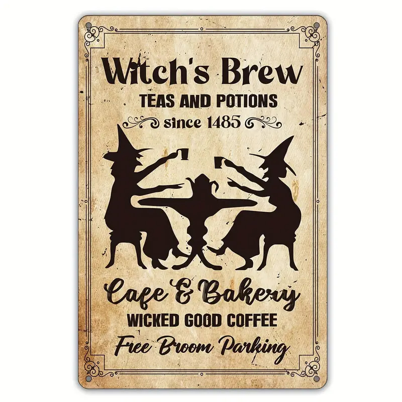 Vintage Witch Metal Tin Sign W - Vintage Collectible Plates recensie en prijs